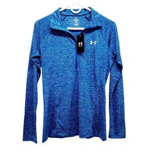 Under Armour Loose Heatgear Blue Womens 1/2 Zip  Pull Over Sweater Size S